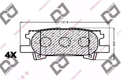 Комплект тормозных колодок DJ PARTS BP1075